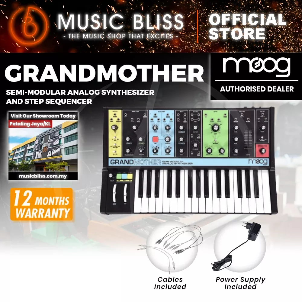 Moog Grandmother Semi-Modular Analog Synthesizer and Step Sequencer