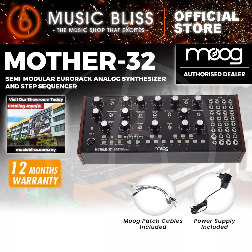 Moog Mother-32 Semi-modular Eurorack Analog Synthesizer and Step Sequencer
