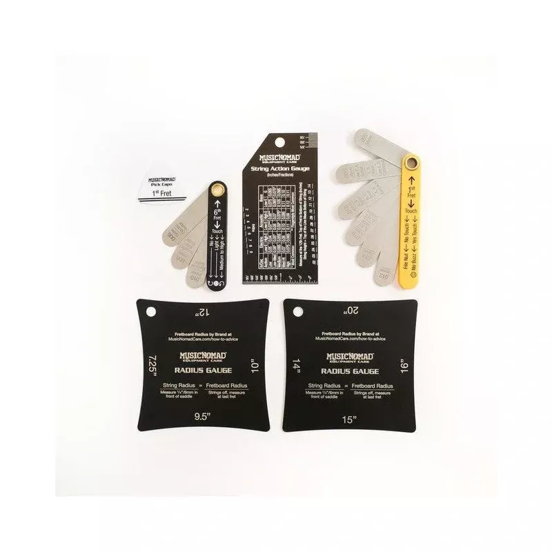 MusicNomad Precision Setup Gauge Tool Kit, 6-Pack
