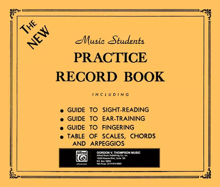 The New Music Students Practice Record Book: Piano Book