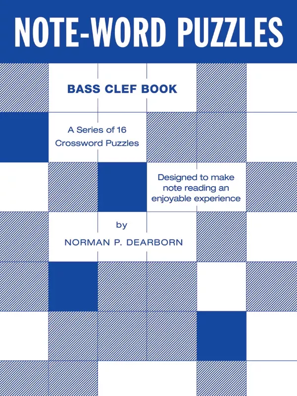 Note-Word Puzzles: Bass Clef Crossword Puzzles