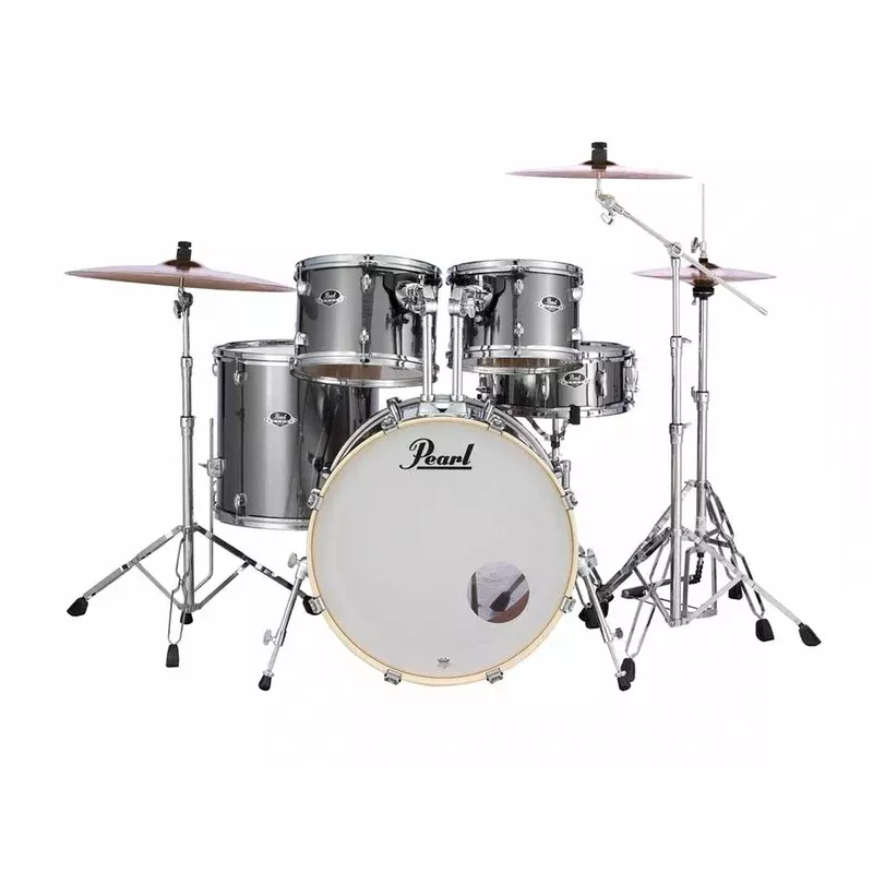 Pearl 5 Piece EXX Export Shell Pack – With Hardware – Smokey Chrome