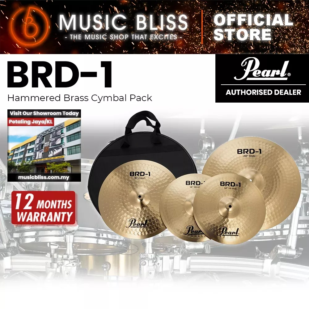 Pearl BRD-1 Hammered Brass Cymbal Pack