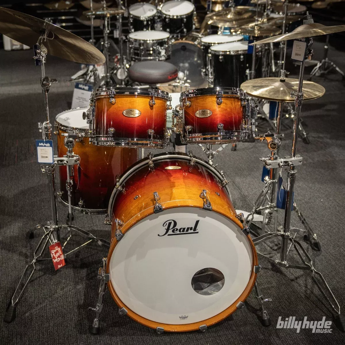 Pearl Reference One 22" 4-Piece Shell Pack with L-Arm Mountsin Cherry Amber Fade
