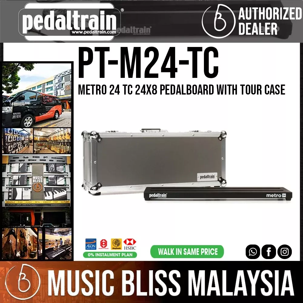 Pedaltrain Metro 24 TC 24×8 Pedalboard with Tour Case