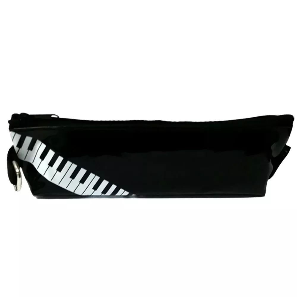 Pencil case - Black w/Piano Keys