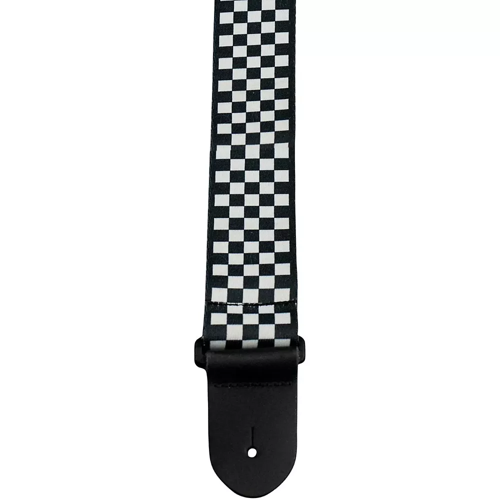 Perri's 2" Polyester Guitar Strap - Black and White Checker Board