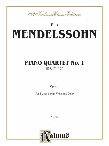 Piano Quartet No. 1 in C Minor, Opus 1: Chamber Quartet Book
