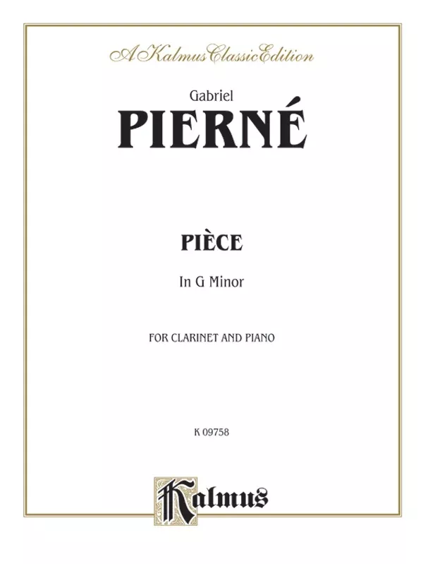 Piece in G Minor: Clarinet Part(s)