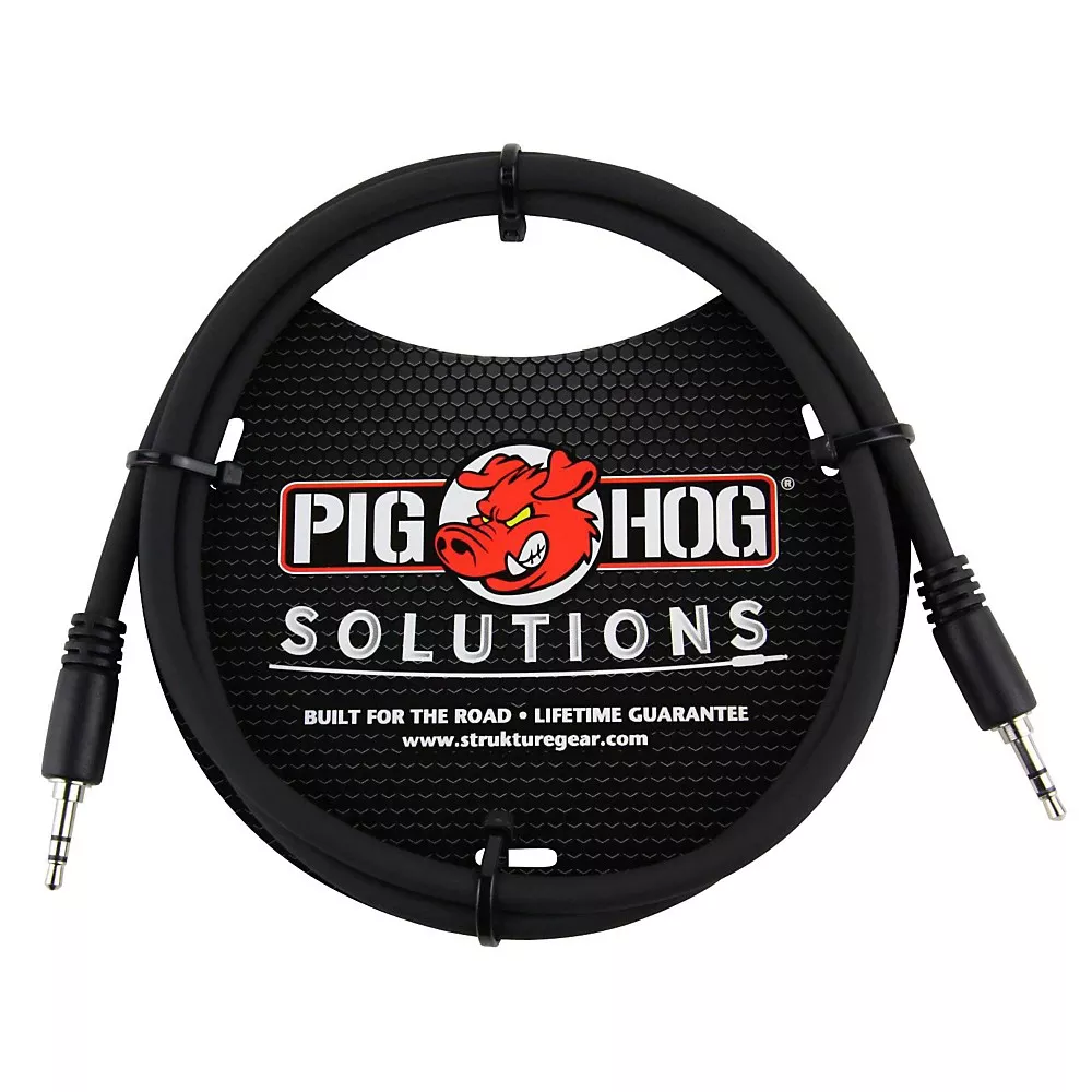 Pig Hog Solutions 3.5mm TRS to 3.5mm TRS Adapter Cable 3 ft.