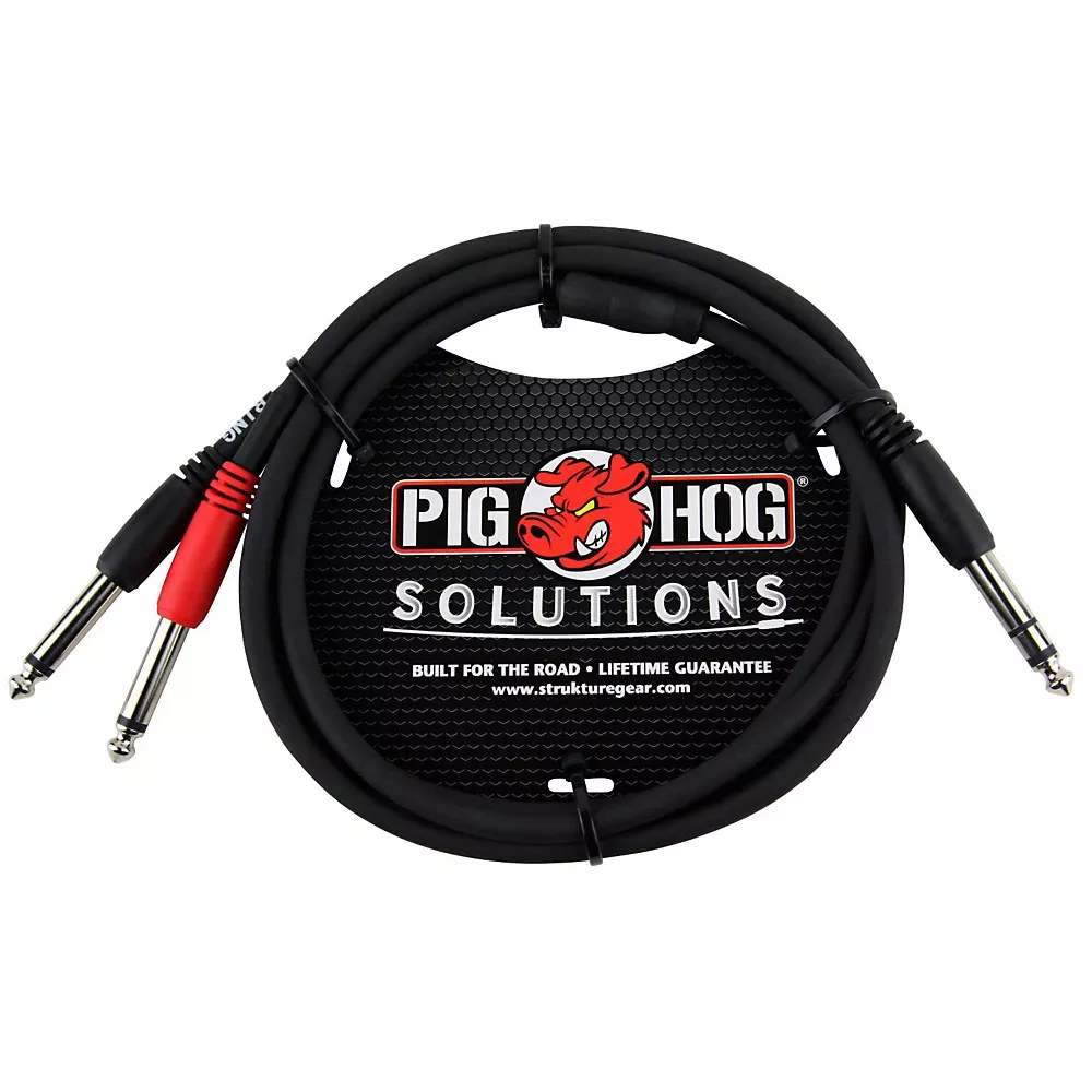Pig Hog Solutions TRS(M) to Dual 1/4" Insert Cable 3 ft.