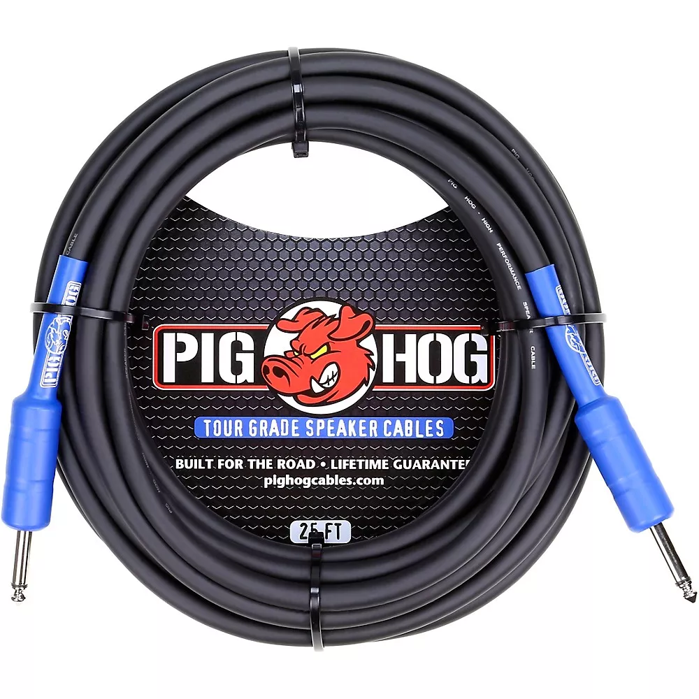 Pig Hog Speaker Cable 14 Gauge Wire 1/4" to 1/4" 25 ft.