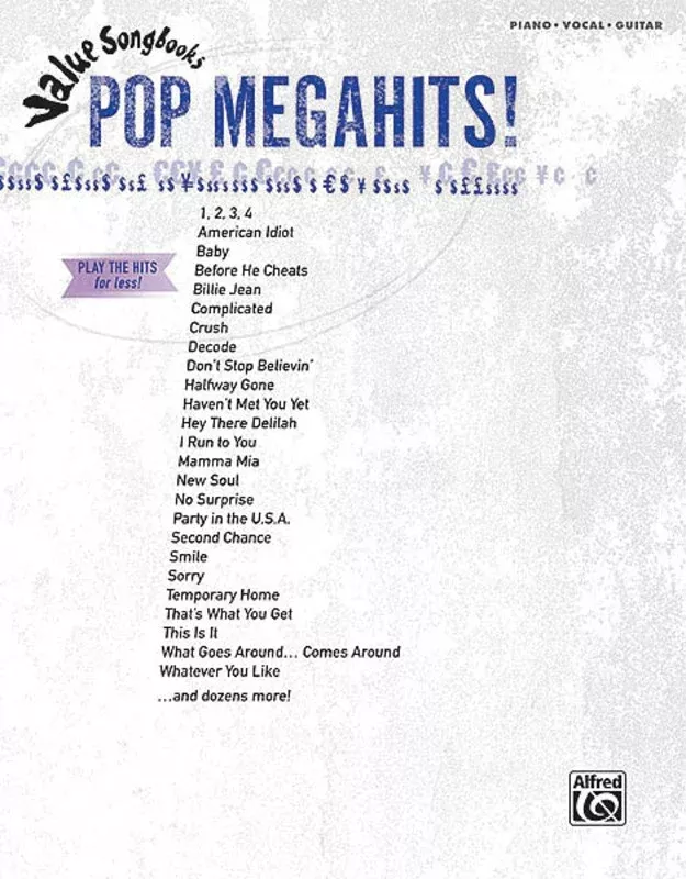 Pop Megahits! Value Songbooks Series PVG