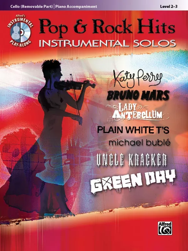 Pop & Rock Hits Instrumental Solos for Strings: Cello Book & CD