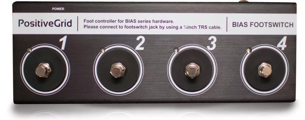 Positive Grid Footswitch (4 Button) for all Bias Hardware Amp / Processor – BIAS FOOTSWITCH