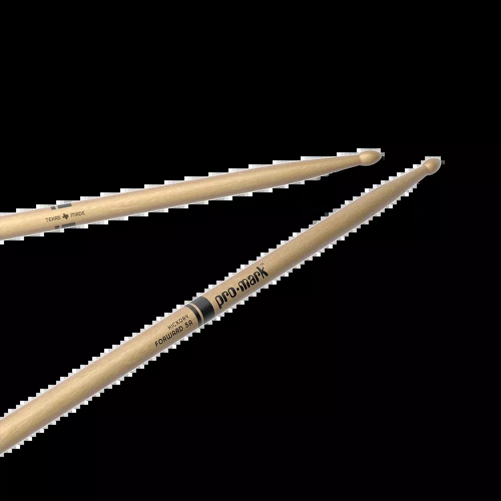 Promark Custom Classic Forward 5a Hickory Drumsticks, Oval Wood Tip