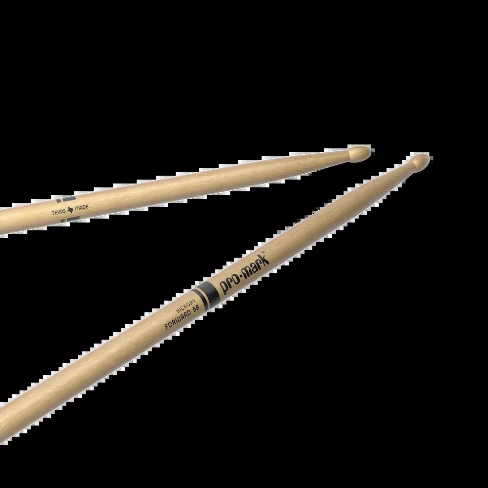 Promark Custom Classic Forward 5B Hickory Drumsticks, Oval Wood Tip