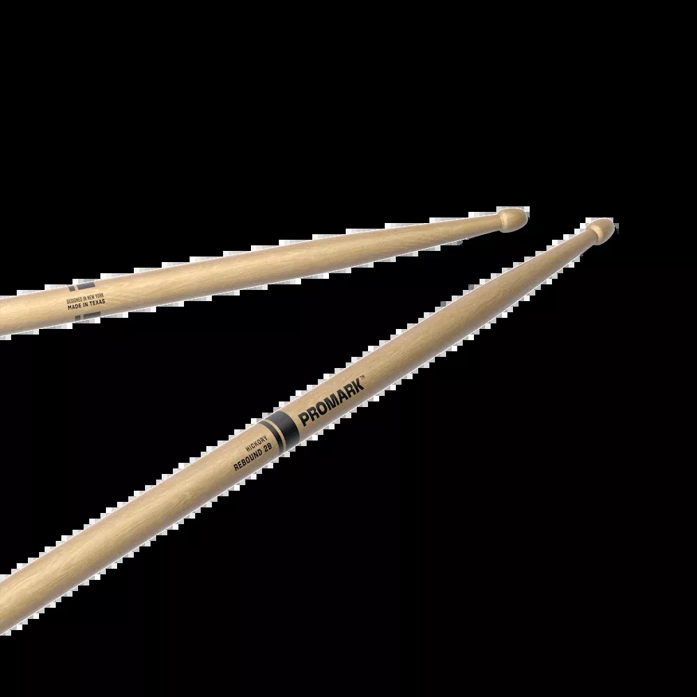 Promark Custom Rebound 2B Hickory Drumsticks, Acorn Wood Tip