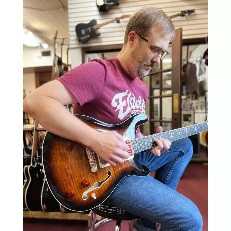 PRS SE Hollowbody II Black Gold Burst