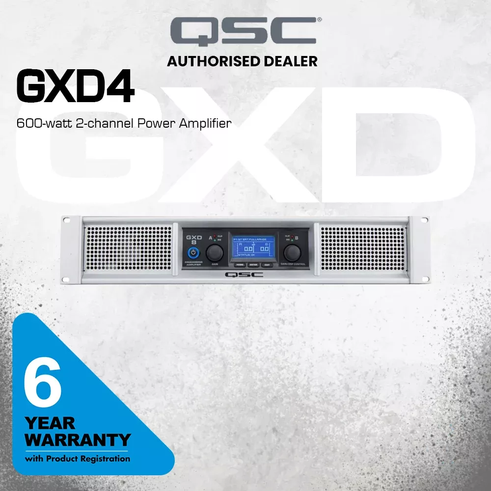 QSC GXD 4 600-watt 2-channel Power Amplifier