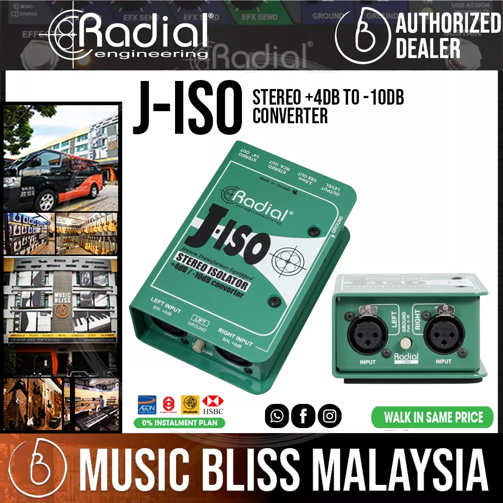 Radial Engineering J-Iso Stereo +4dB to -10dB converter