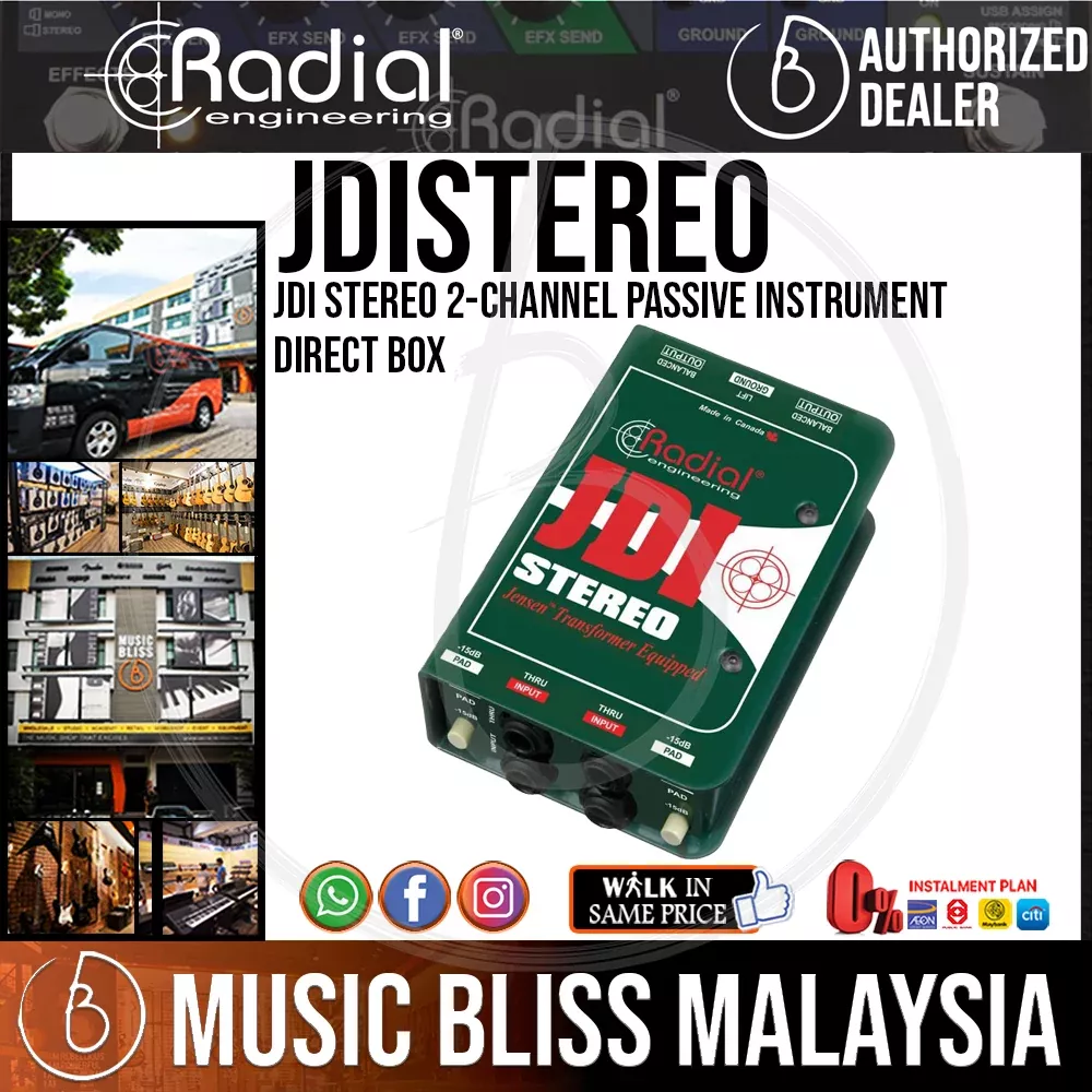Radial Engineering JDI Stereo 2-channel Passive Instrument Direct Box