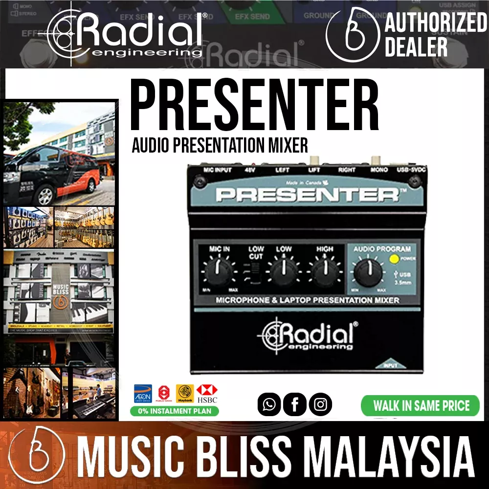 Radial Engineering Presenter Audio Presentation Mixer