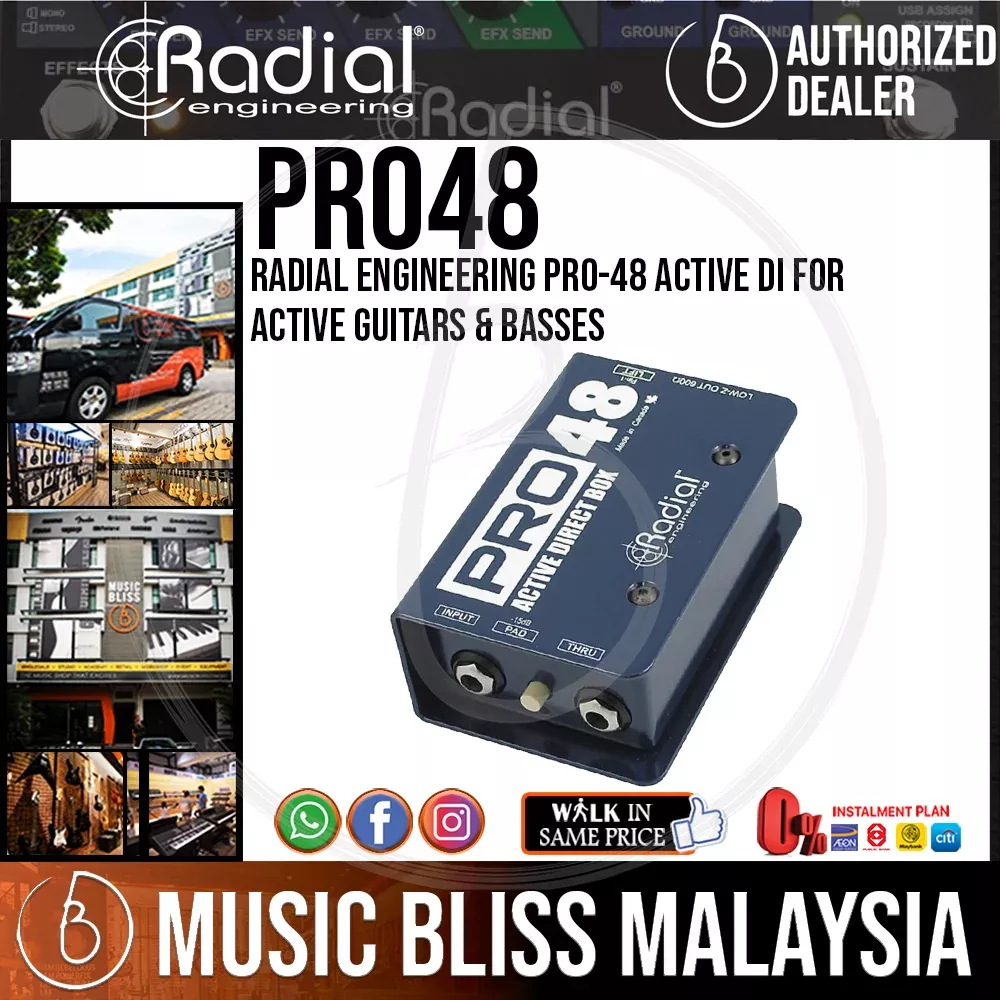Radial Engineering Pro-48 Active DI for Active Guitars & Basses