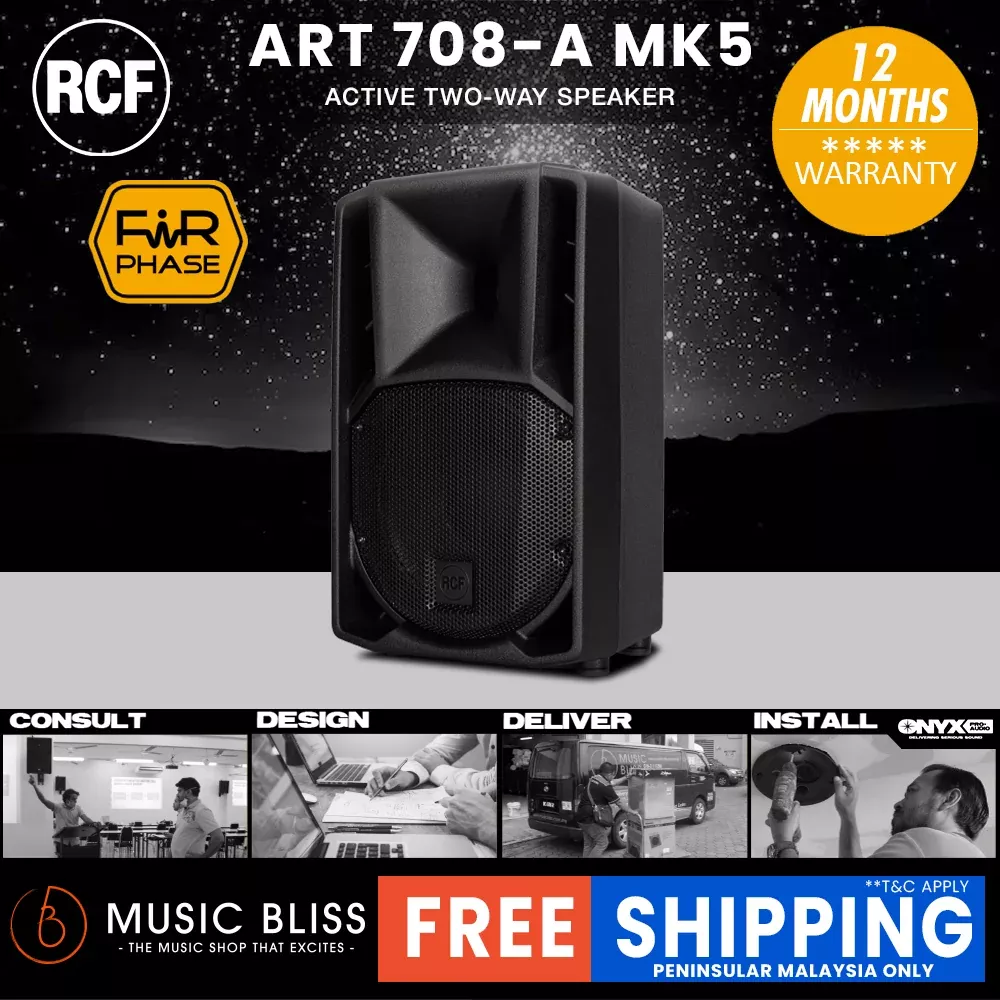 RCF ART 708-A MK5 8″ 1400W 2-way Active Powered Speaker