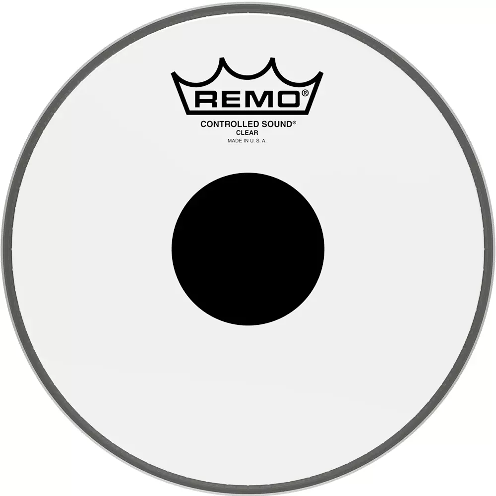 Remo Control Sound Clear Black Dot on Top Black Dot 8" Drumhead