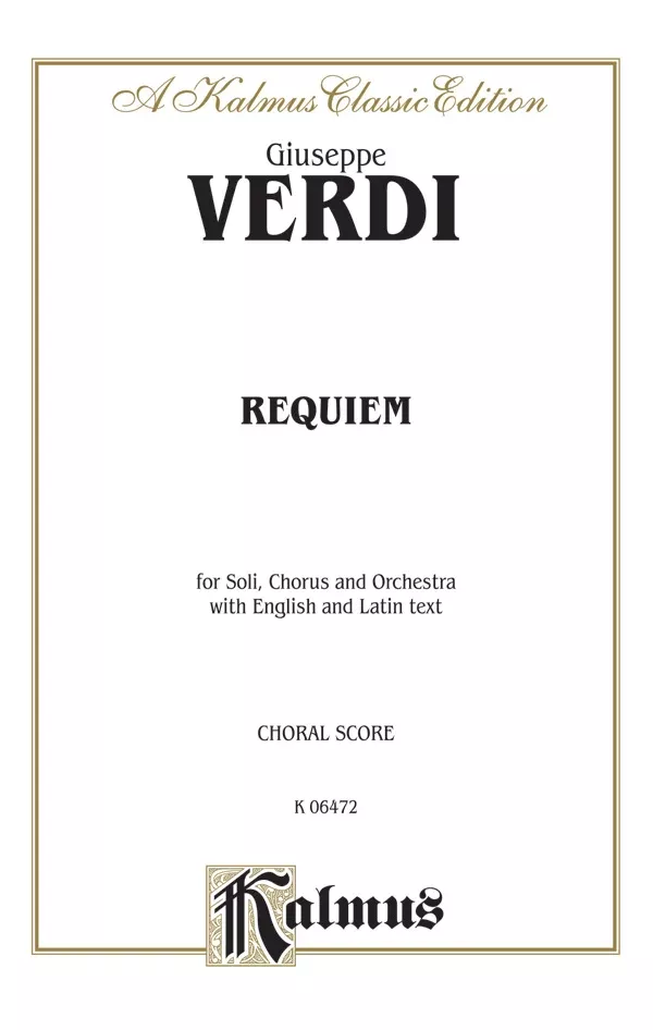 Requiem: SATB or SSAATTBB with S,MS,T,B Soli Choral Book