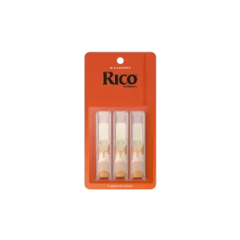 Rico by D'Addario Bb Clarinet Reeds, Strength 2.0, 3-pack