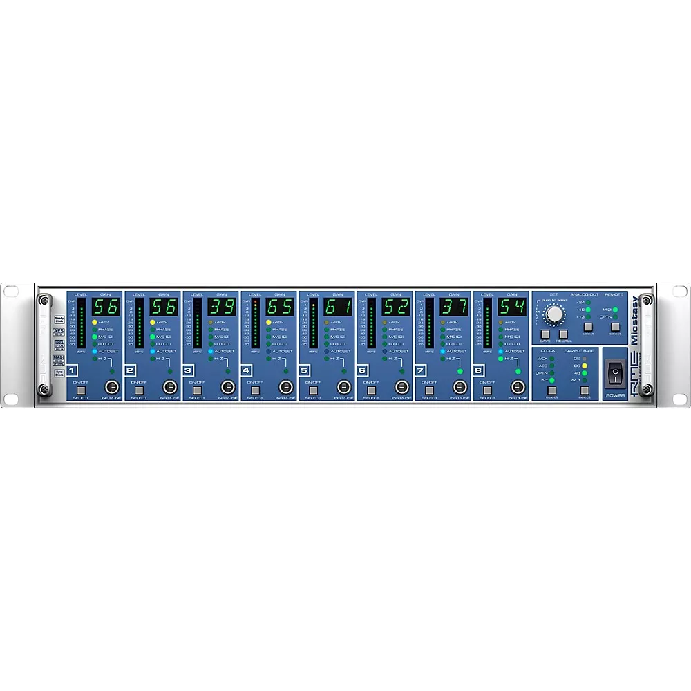 RME Micstasy M 8-Channel 24-Bit/192kHz Preamp 64 MADI