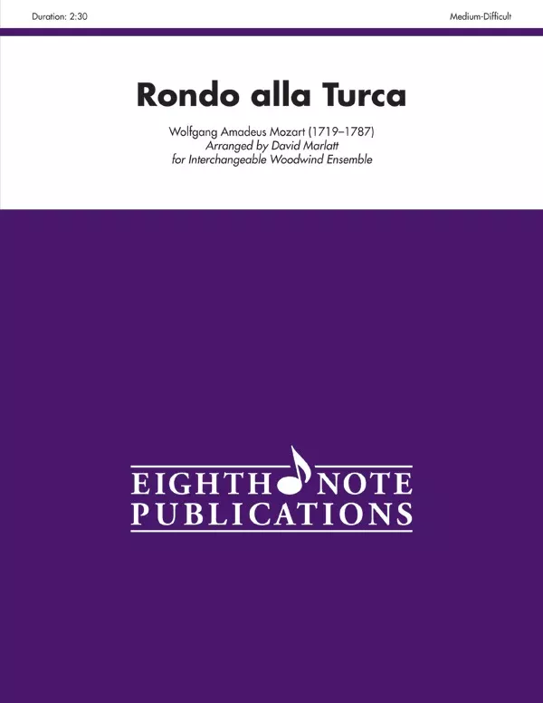 Rondo Alla Turca: Interchangeable Woodwind Ensemble Score & Parts