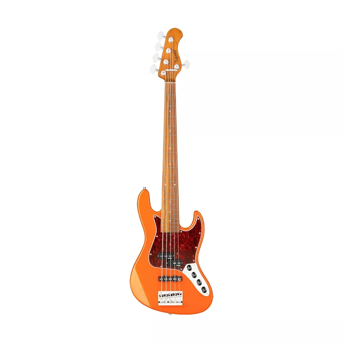 Sadowsky MetroExpress 21-Fret Hybrid PJ 5-String Bass, Morado FB, Solid Candy Apple Orange Metallic