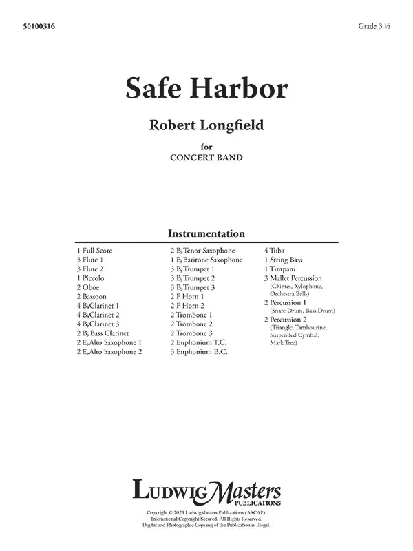 Safe Harbor: Concert Band Score