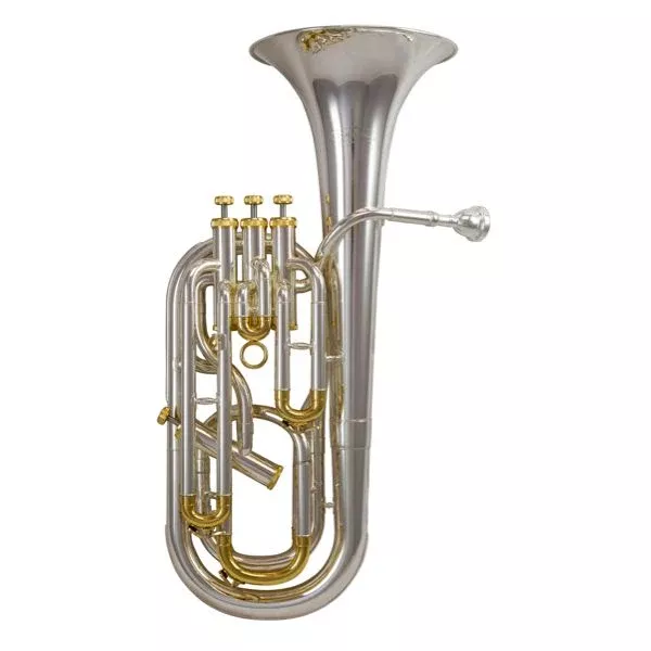 Schagerl JMS “James Morrison Model” 4-Valve (3+1) Bb Baritone Horn – Silver Plated Finish