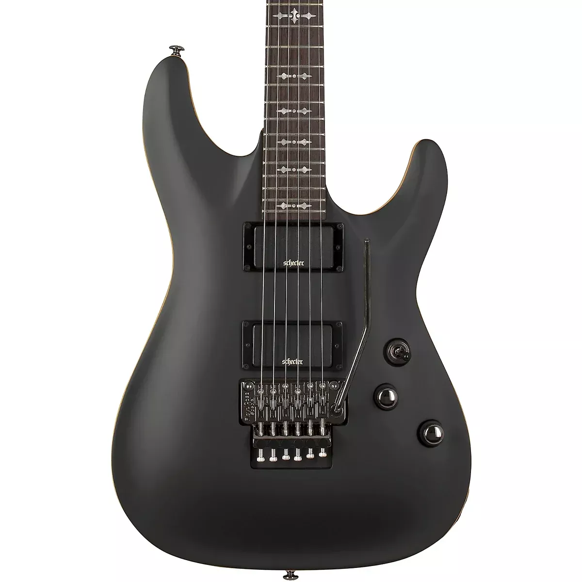 Schecter Demon-6 FR Electric Guitar in Satin Aged Black