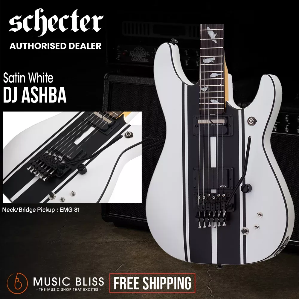 Schecter DJ Ashba Electric Guitar - Satin White