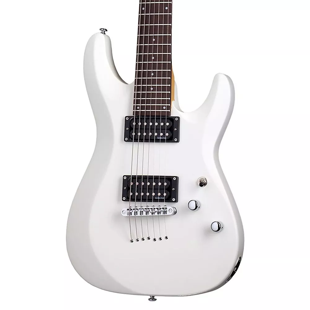 Schecter Guitar Research C-7 Deluxe 7-String Electric Guitar - Satin White