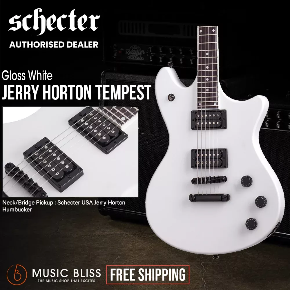 Schecter Jerry Horton Tempest 2019 Electric Guitar - Gloss White