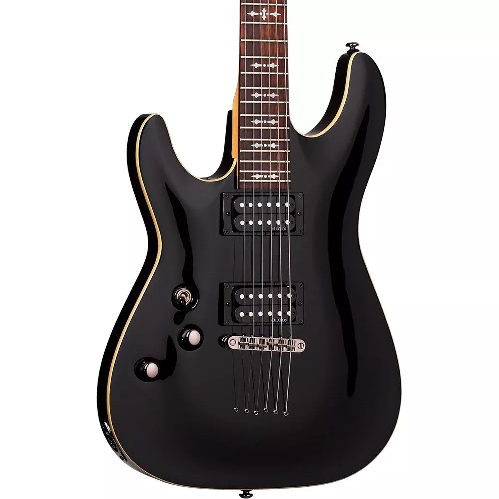 Schecter Omen-6 Left Handed Electric Guitar in Gloss Black