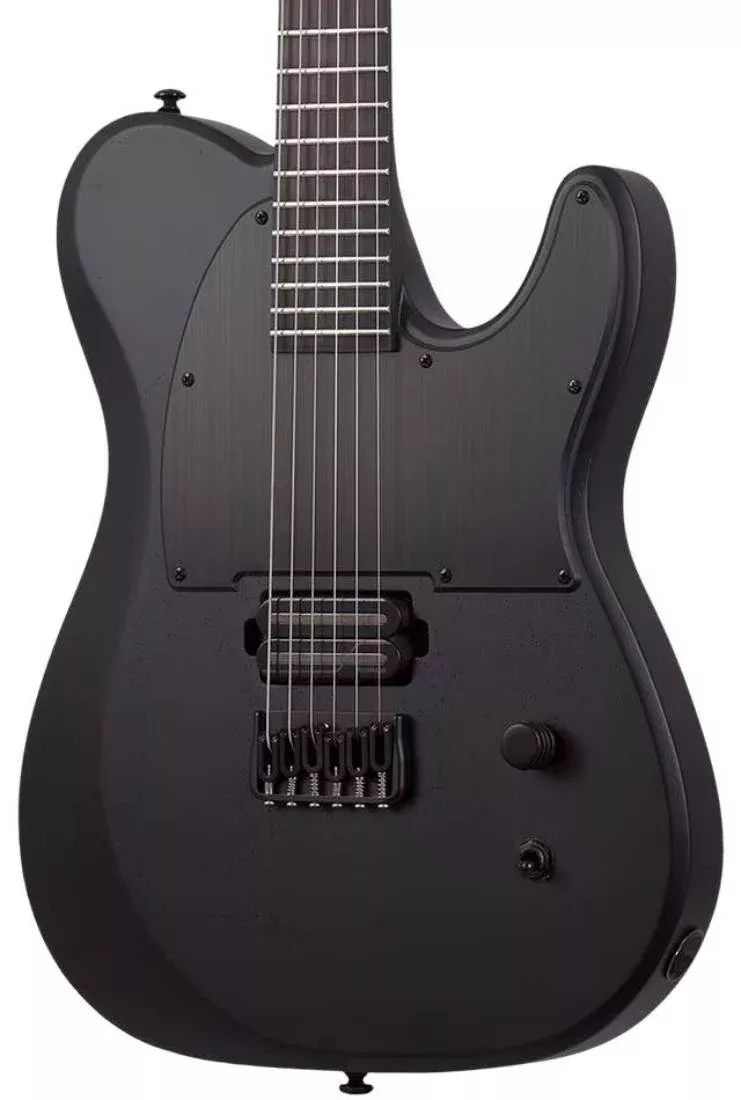 Schecter PT Black Ops Electric Guitar in Satin Black Open Pore