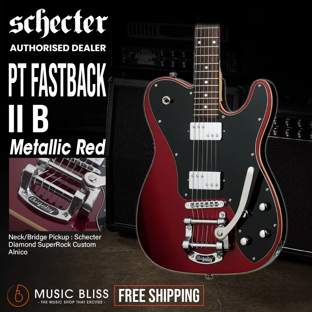 Schecter PT Fastback II B Electric Guitar - Metallic Red