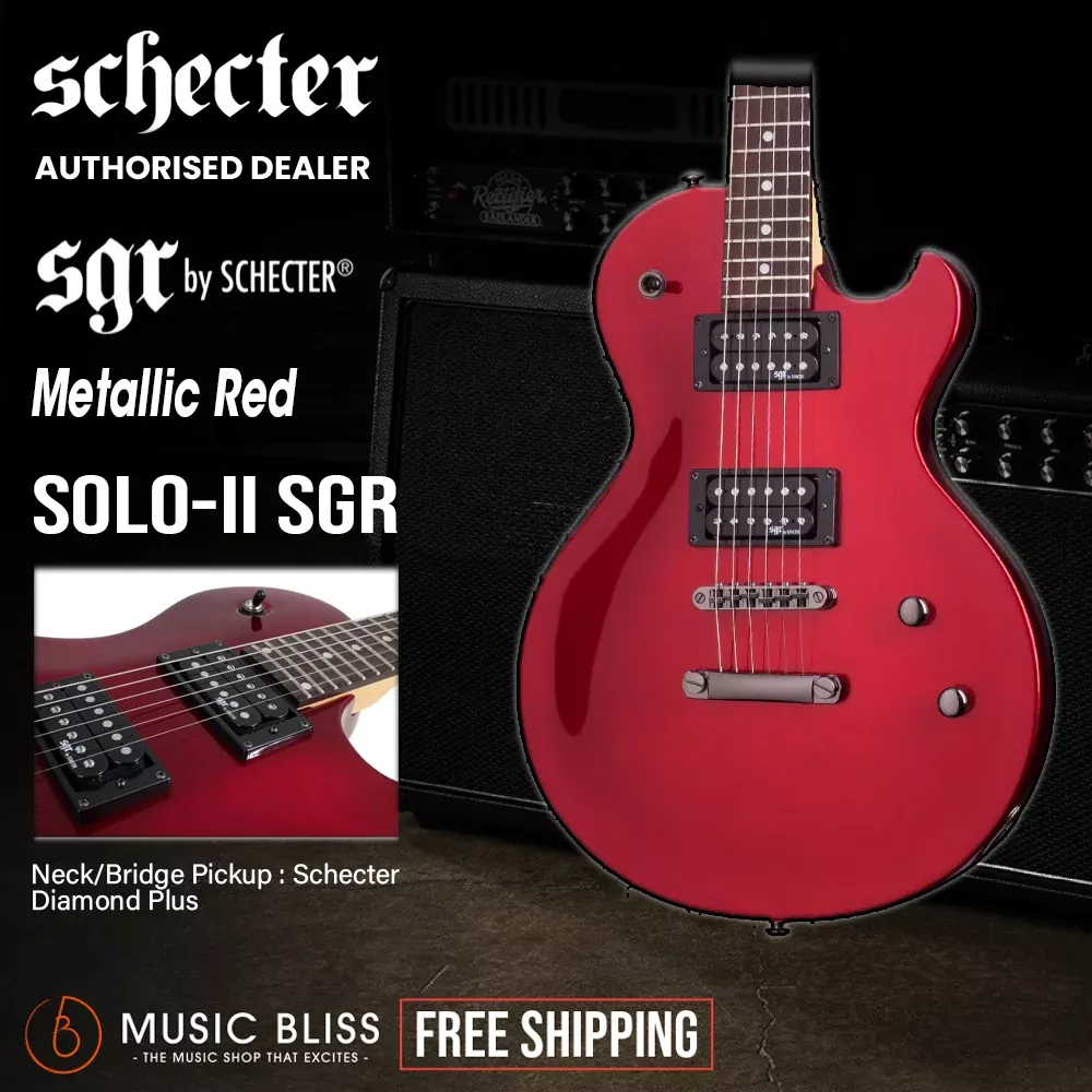 Schecter SGR Solo-II Electric Guitar – Metallic Red