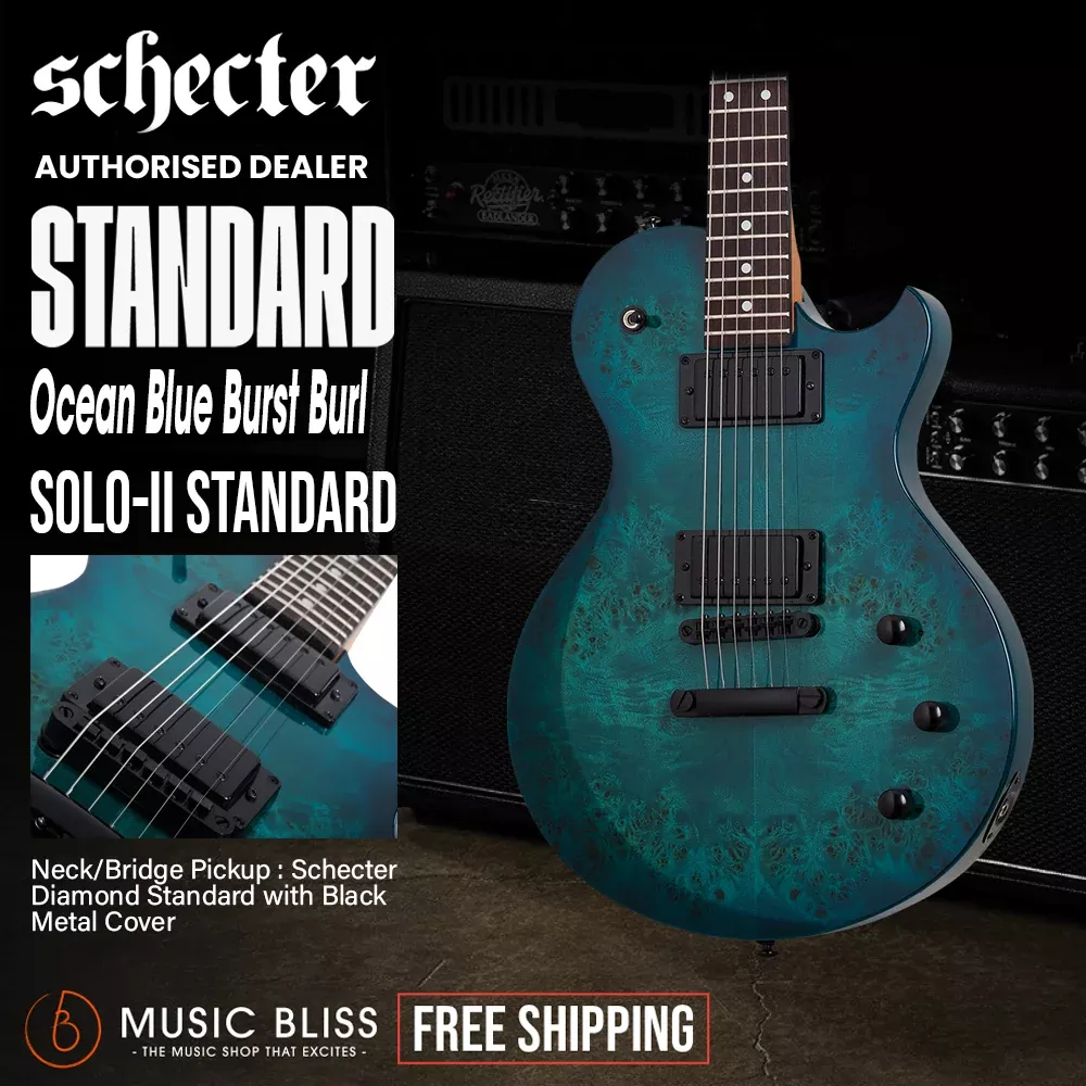 Schecter Solo-II Standard Electric Guitar – Ocean Blue Burst