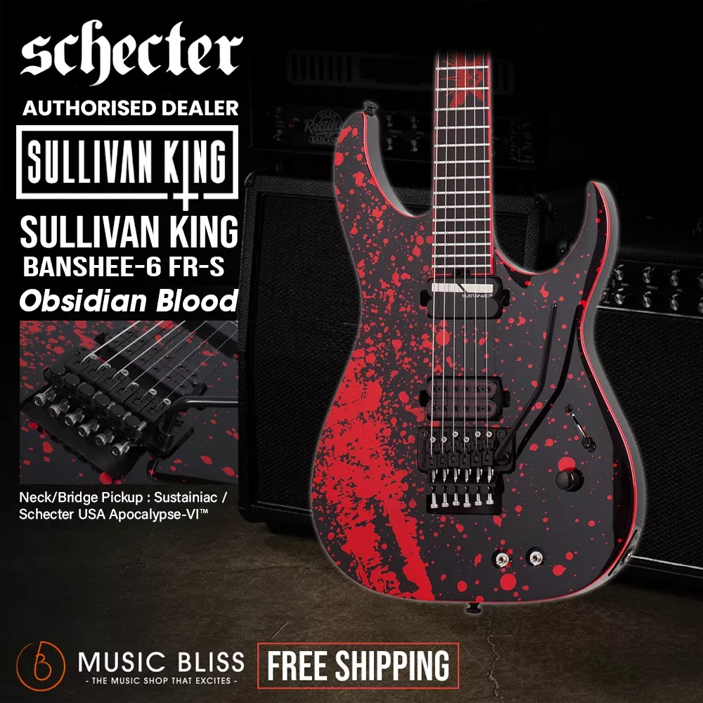 Schecter Sullivan King Banshee-6 FR S Electric Guitar - Obsidian Blood