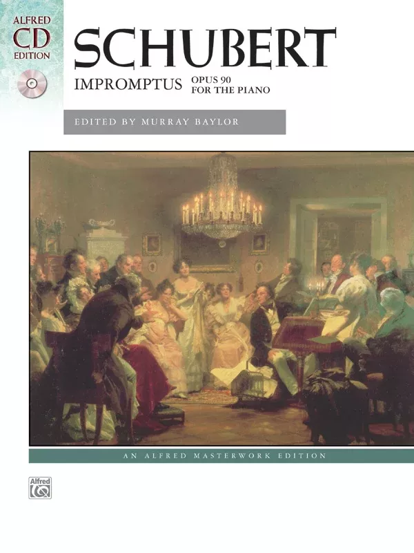 Schubert: Impromptus, Opus 90: Piano Book & CD