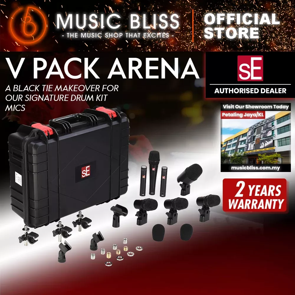 sE Electronics V Pack Arena Drum Microphone Package – Black