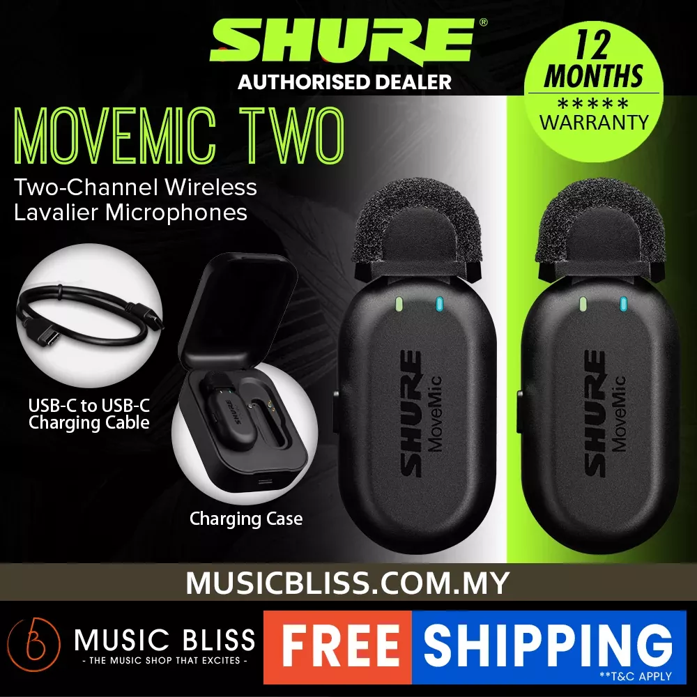 Shure MoveMic Two Wireless Lavalier Microphone System